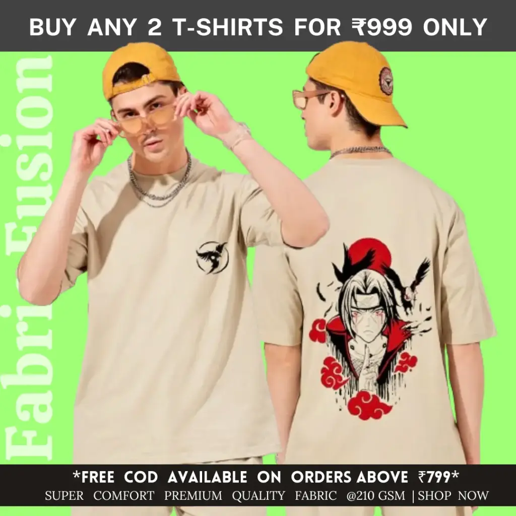 Itachi Beige oversized t-shirt