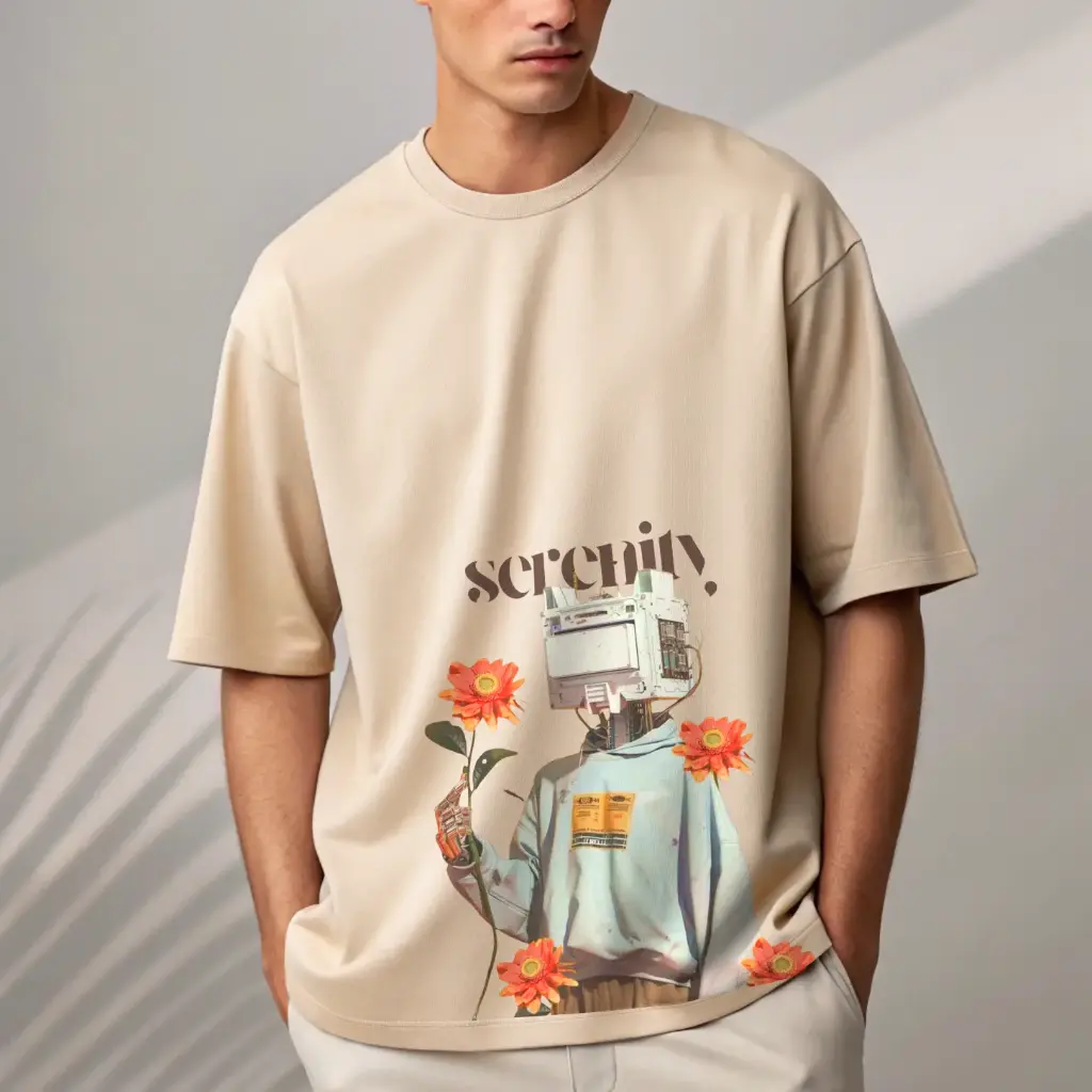 Serenity Beige oversized t-shirt