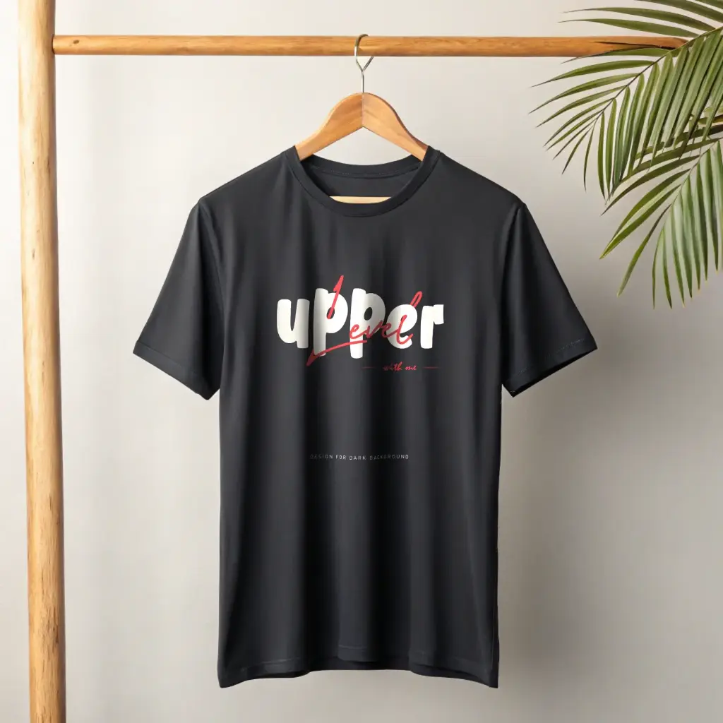 Upper Black regular t-shirt