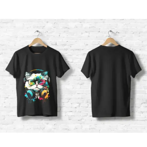 Cat Black regular t-shirt