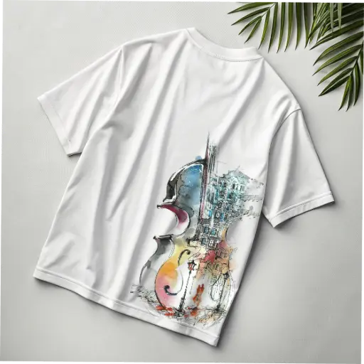 Artistic Guitar oversized t-shirt